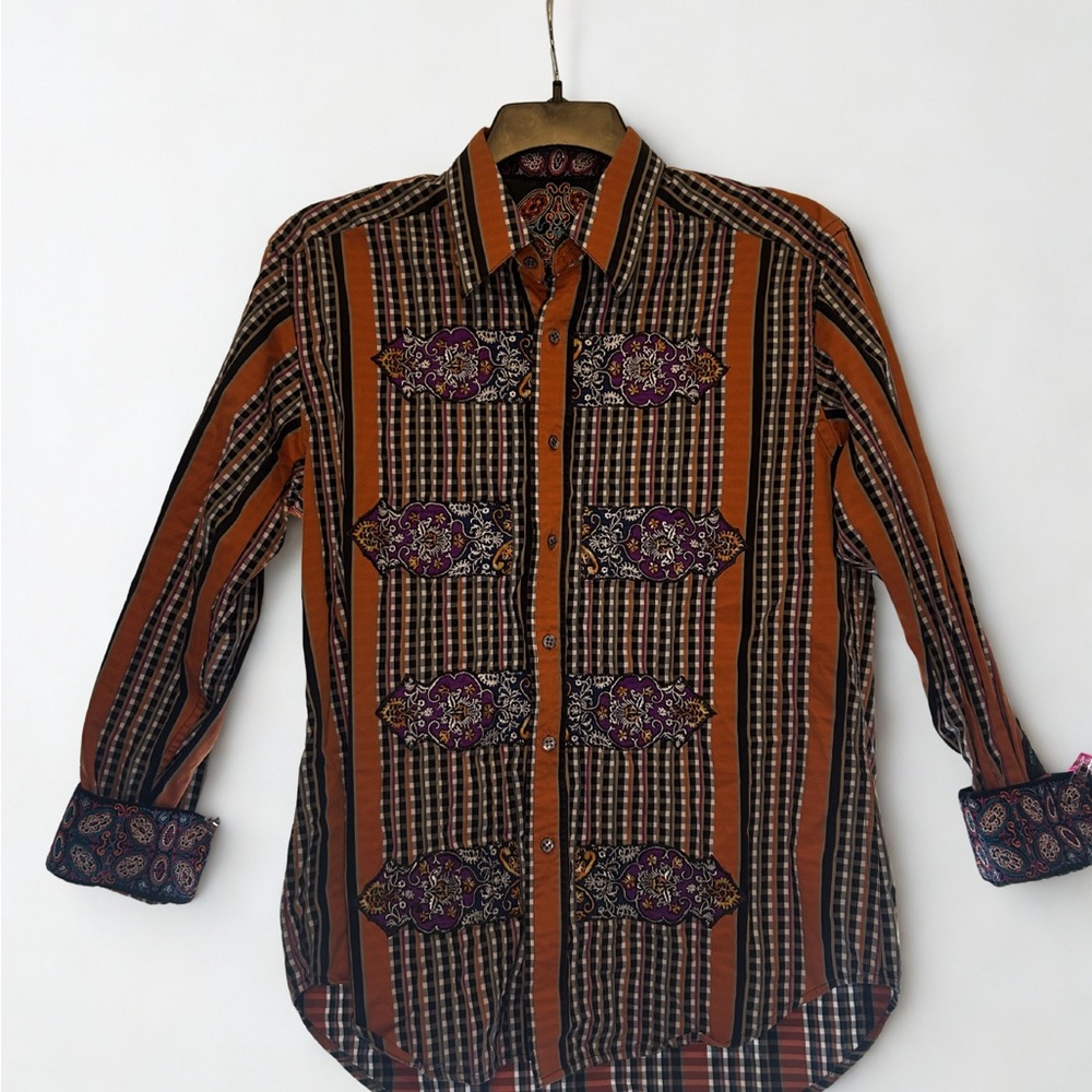 Robert Graham Limited Edition Men's Multicolor Striped Shirt